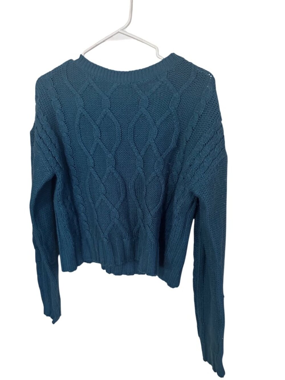 Derek Heart green cable knit sweater size M
